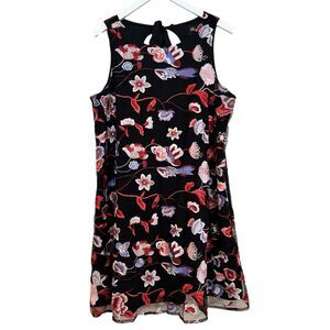 ECI Sleeveless Dress Large Floral Y2K Romantic Fairycore Witchy Lacy Netting